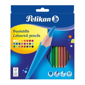 Set creioane color Pelikan, Lacuite, varf de 3 mm, 24 buc/set