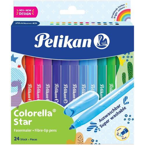 Set 24 Carioci Pelikan Colorella Star C302, vârf 0,8mm