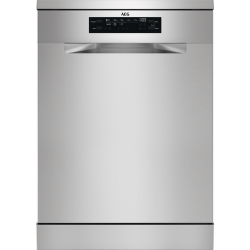 Masina de spalat vase AEG FFB53937ZM, 14 seturi, 8 programe, AirDry, MaxiFlex, Afisaj digital, Clasa D, Motor inverter, 60 cm (Argintiu)