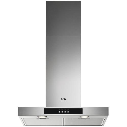 Hota incorporabila decorativa AEG DBB4651M, Putere de absorbtie 600 mc/h, Filtre aluminiu lavabile, Clasa B, Iluminare LED, 60 cm (Argintiu)