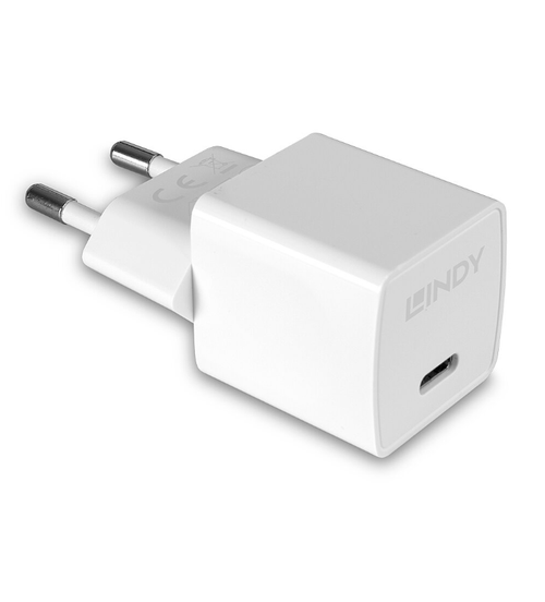 Incarcator retea Lindy LY-73410, USB Type-C PD 20W (Alb)