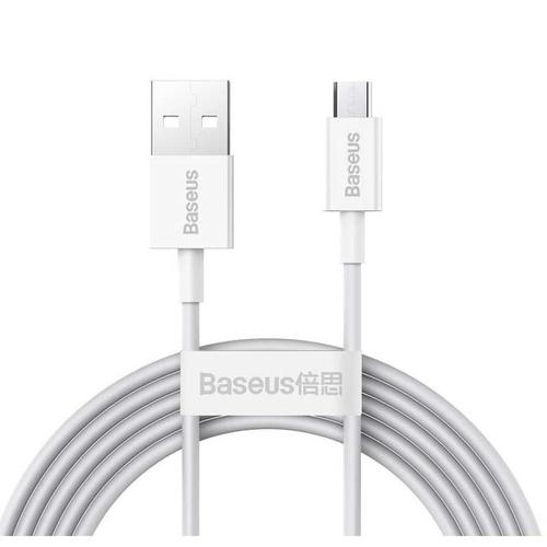 Cablu alimentare si date Baseus, Superior, Fast Charging, USB la Micro-USB 2A 2m, Alb