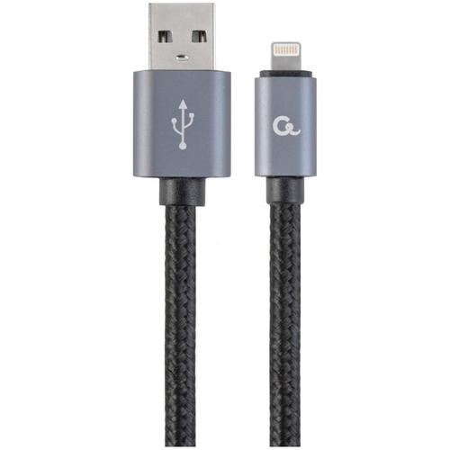 Cablu alimentare si date Gembird, USB 2.0 (T) la Lightning (T), 1.8m, conectori auriti, Negru, CCB-mUSB2B-AMLM-6