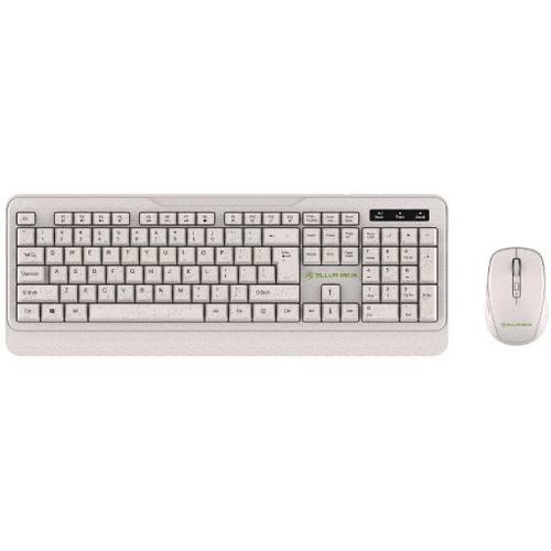 Kit tastatura si Mouse fara fir Tellur Green, 2.4GHz, nano receiver, Crem Kit tastatura si Mouse fara fir Tellur Green, 2.4GHz, nano receiver, Crem