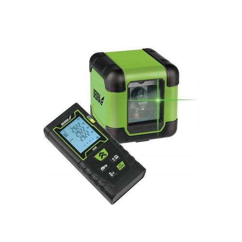 Nivela laser, linie incrucisata, verde, cu telemetru si suport magnetic, 40 m, Dedra
