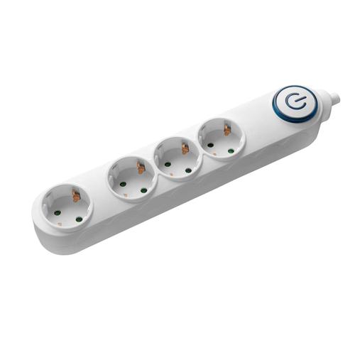 Prelungitor Samus 4PI15-3680, 4 Prize, 1,5 M, 3680W, Intrerupator, Alb