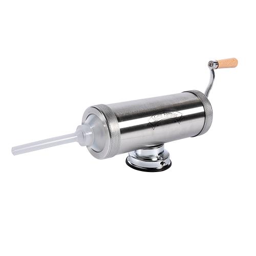 Masina de carnati Micul Fermier GF-0826-S001-G02, capacitate 2.5 kg, inox, ventuza 5 palnii