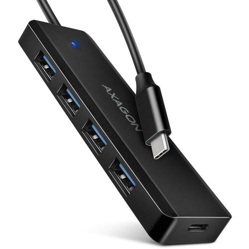 Hub USB Axagon HUE-C1C, 4x USB 3.2 Gen 1,0.2m, USB Type-C, Negru