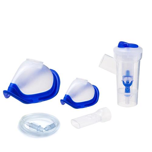 Kit accesorii Flaem RF7 Dual Speed pentru aparate de aerosoli, masca copii si adulti, pahar de nebulizare, piesa bucala, furtun