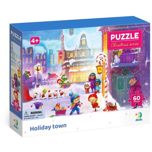 Puzzle - Orasul pregatit de Craciun (60 piese)
