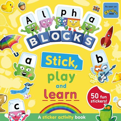 Carte cu activitati Lipesc, ma joc si invat, Alphablocks