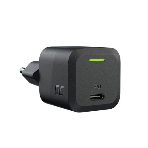 Incarcator compact Green Cell GC PowerGaN 33W pentru Laptop, MacBook, Iphone, Tableta, Nintendo Switch 1x USB-C (Negru)