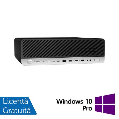 Calculator Sistem PC Refurbished HP ProDesk 800 G4 SFF, Intel Core i5-8500 3.00 - 4.10GHz, 8GB DDR4, 256GB SSD + Windows 10 Pro