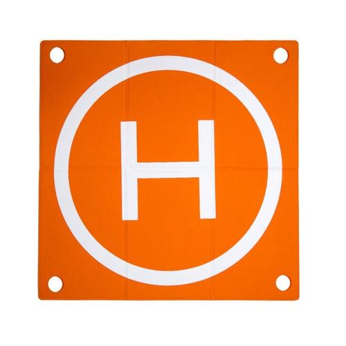 Pista de aterizare universala PRO PGYTECH pentru drone, latura 50cm, Albastru/Portocaliu
