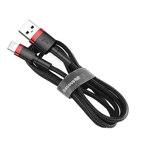 Cablu de date Baseus Cafule, Lightning - USB, 3 metri, 2A (Negru)
