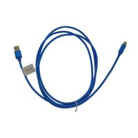 Cablu USB tip C tata la USB 2.0 tata, 180cm, Lanberg 41820, Quick Charge 3.0, invelis textil, Albastru