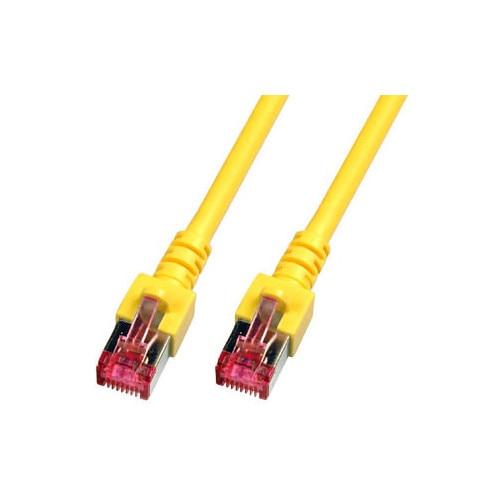 Cablu de retea din fibra optica cu miez de cupru, EFB Elektronik, S/FTP cat6A LSZH 3m, Galben