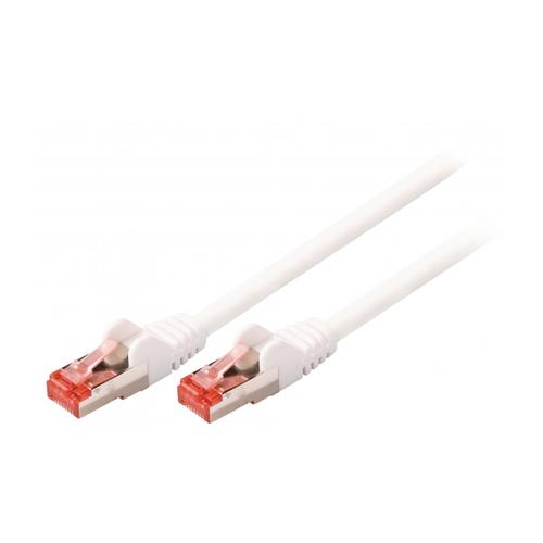Cablu de retea din fibra optica cu miez de cupru, EFB Elektronik, S/FTP cat6A LSZH 2m, Alb