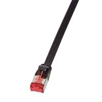 Cablu plat, Logilink, U/FTP SlimLine, Cat.6A, 3m, Negru