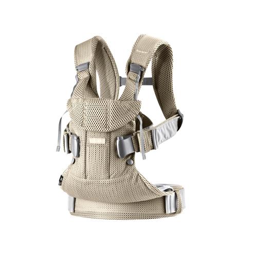 Ham anatomic BabyBjorn, cu pozitii multiple de purtare One AIR, Greige, 3D Mesh