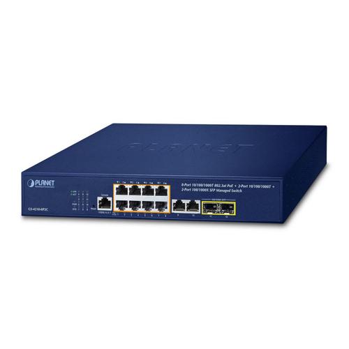 Switch Planet, IPv4/IPv6, Gestionat cu 8 porturi, Albastru Switch Planet, IPv4/IPv6, Gestionat cu 8 porturi, Albastru