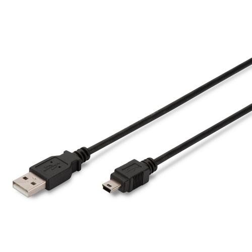 Cablu de date, Assmann, USB 2.0, 1.8 m, Negru