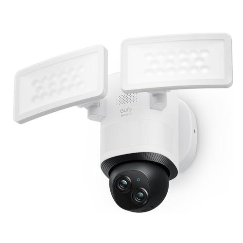 Camera supraveghere video eufy FloodLight Camera E340, Dual Camera, cu fir, inregistrare 24/7, 360 Pan and Tilt, 2000 Lumen, 3K Full HD, audio bidirectional, Iluminare Smart Led, compatibila cu HomeBase 3 (Alb) - 0 | YEO