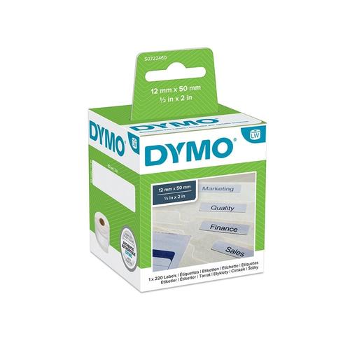 Etichete Dymo LabelWriter DY99017 50x12mm, hartie alba, dosare suspendate