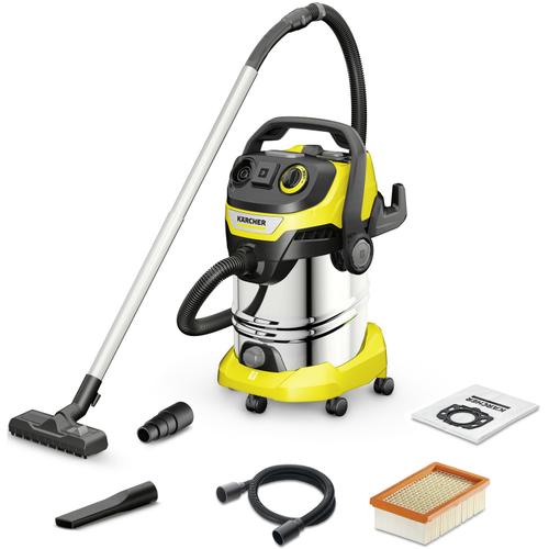 Aspirator multifunctional Karcher WD 6 P S V-30/8/22/T, 1300 W, aspirare umeda si uscata, 30 l rezervor, furtun 2.2m, functie de suflare (Galben/Negru) Aspirator multifunctional Karcher WD 6 P S V-30/8/22/T, 1300 W, aspirare umeda si uscata, 30 l rezervor, furtun 2.2m, functie de suflare (Galben/Negru)