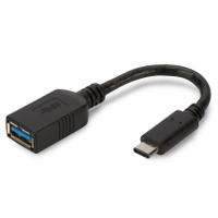 Cablu adaptor Assmann, USB tip C - A (Negru)