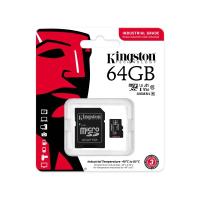 Card Memorie microSDXC Kingston Industrial, 64Gb, Clasa 10 / UHS-1 U3, Cu Adaptor SDCIT2/64GB