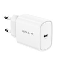 Incarcator priza ultra rapid Tellur 20W PD, USB-C, Alb