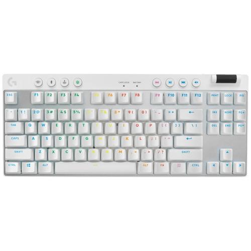 Tastatura Gaming Wireless Logitech G PRO X TKL Lightspeed, Bluetooth, RGB (Alb)