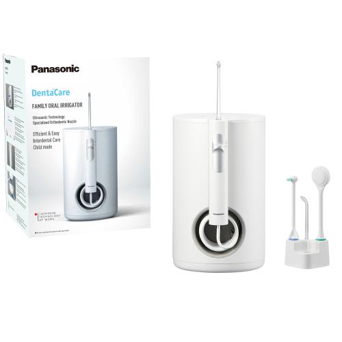 Irigator bucal Panasonic Ultrasonic EW1614W503, Stationar, Child Mode, 10 trepte de presiune, presiunea maxima 647kPa, capacitate rezervor 600 ml, 4 duze (Alb)