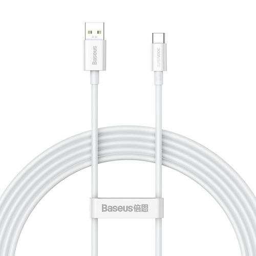 Cablu de date Baseus SUPERVOOC 65 W, USB Type-C, 2 m (Alb)