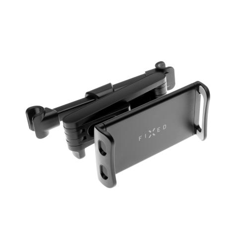 Suport auto de tableta si telefon pentru tetiera, Fixed Tab Passenger 2, Universal, Lungime reglabila, Negru