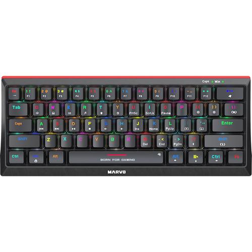 Tastatura Gaming Marvo KG962G RGB Black Red Switch Mecanica, USB (Negru) Tastatura Gaming Marvo KG962G RGB Black Red Switch Mecanica, USB (Negru)