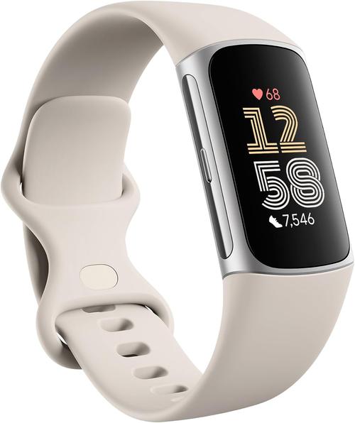 Bratara fitness Fitbit Charge 6, GPS + GLONASS, Rezistenta la apa 50M, Bluetooth, NFC (Argintiu)