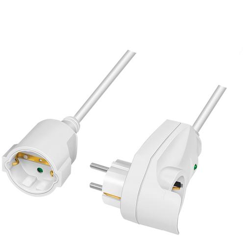 Prelungitor LogiLink LPS275, 1 priza, IP20, H05VV-F 3G 1.5 mm², cordon 3m, Alb