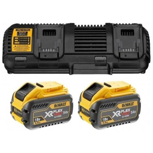 Set 2 acumulatori Dewalt, Li-Ion Flexvolt, 54 V, 9 Ah si incarcator DCB132