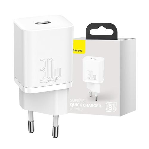 Incarcator retea Baseus CCSUP-J02 Super Si, USB-C, 30W (Alb)