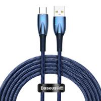 Cablu Date si Incarcare USB-A - USB-C Baseus Glimmer Series, 100W, 2m, Albastru CADH000503