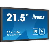 Monitor IPS LED Iiyama, 21.5" TF2238MSC-B1, Full HD (1920 x 1080), HDMI, DisplayPort, Boxe, Touchscreen (Negru)