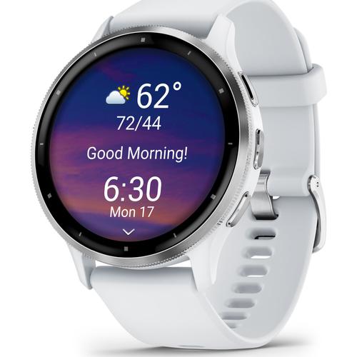 Ceas activity outdoor tracker Garmin Venu 3, GPS, Wi-Fi, curea silicon, 45mm, Silver/Whitestone Ceas activity outdoor tracker Garmin Venu 3, GPS, Wi-Fi, curea silicon, 45mm, Silver/Whitestone