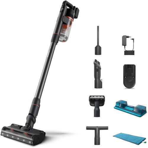 Aspirator vertical Philips XC7055/01, Aqua Seria 7000, 25.2V, durata de functionare pana la 80 min, sistem de filtrare in 5 etape, lumini LED, afisaj digital, 4 accesorii - 0 | YEO