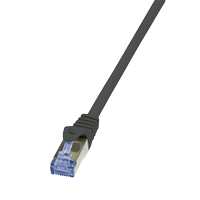 Cablu patch cord S/FTP LOGILINK Cat7, LSZH, cupru, 600MHz, mufe RJ45 Cat6a, 2 m, AWG26, dublu ecranat, Negru
