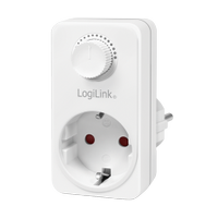 Adaptor priza LogiLink PA0151, functie de ajustare luminoasa, 1 priza, indicator LED, IP20, Alb