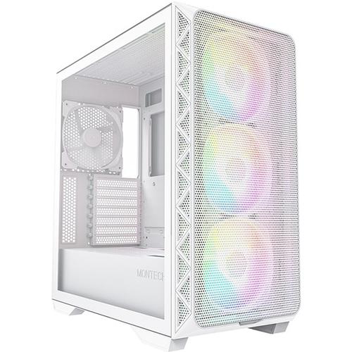 Carcasa Montech AIR 903 Max, fara sursa, mesh, tempered glass, ARGB (Alb)