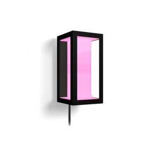 Aplica LED RGB pentru exterior Philips Hue Impress, 8W (49W), 1200 lm, lumina alba si color (2000-6500K), IP44, 141x120x240mm, Negru