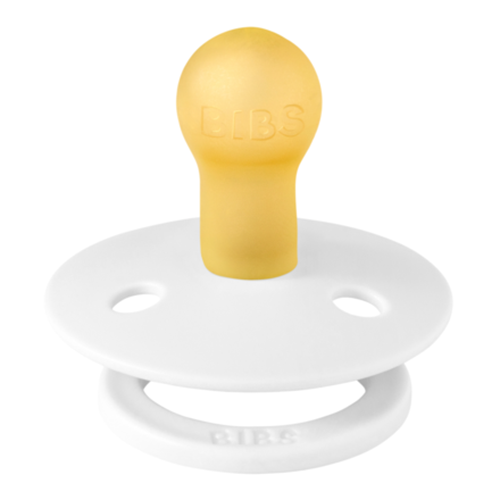 Suzeta pentru bebelusi Bibs Colour Latex, tetina rotunda, 0 luni +, Alb